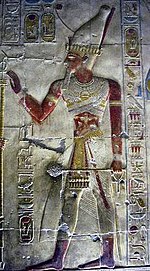 Gambar Seti I di kuilnya di Abydos