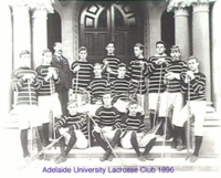 Adelaide University Lacrosse Club, 1896 premiership team Adelaide University Lacrosse Club 'A' team. 1896.png