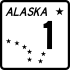 Marcador de rota do Alasca