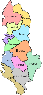 Albania Counties Named Colored.svg