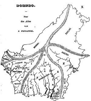 Kaart van Borneo