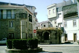 The pillory and the Roman fountain