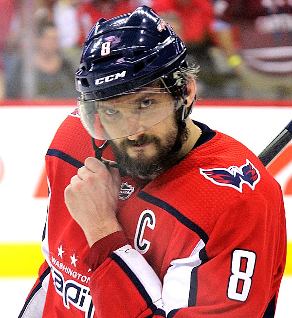 Ovechkin with the Washington Capitals in May 2018