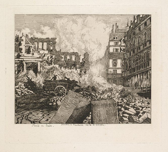 File:Alfred Taiée - Paris en Train. Démolition du théâtre du Vaudeville- rue du Dix-Decembre - 2014.312 - Cleveland Museum of Art.jpg