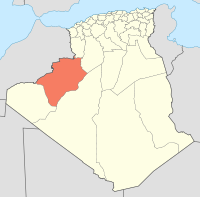 Tindoufin maakunnan sijainti Algeriassa.