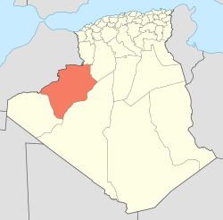 Letak Provinsi Bechar di Peta Aljazair