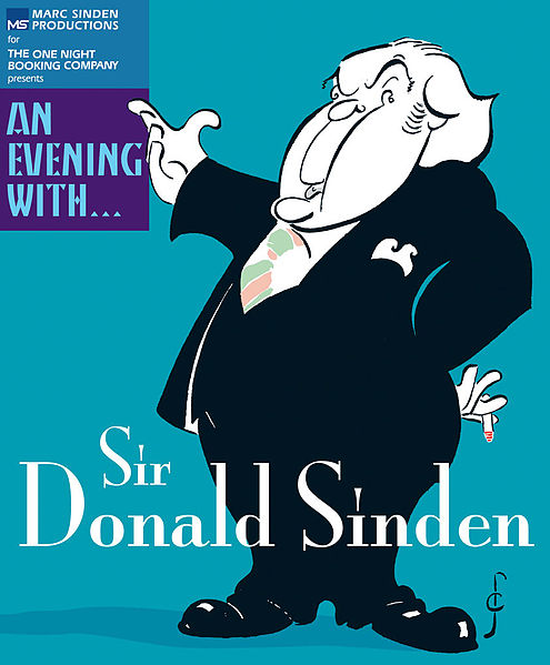 Production poster for An Evening with... Sir Donald Sinden