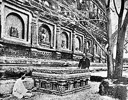 Anagarika Dharmapala (1864-1933) at the Vajrasana.jpg