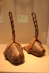 Ancient Japanese stirrups (tsubo abumi), Met museum.