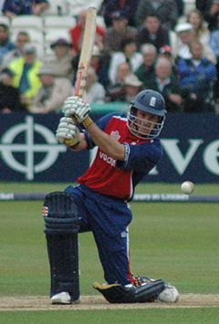 Andrew Strauss batting for England during the NatWest Series