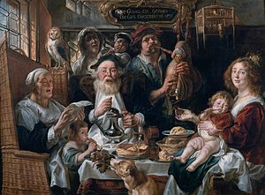 Sebagai Tua Bernyanyi, Sehingga anak Muda Pipa, oleh Jacob Jordaens.jpg