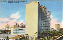 Atlantic Coast Line headquarters, Jacksonville, Florida. Atlantic Coast Line R.R. Building, Jacksonville, Florida.jpg