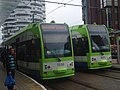 Trams 2530 and 2551 at East Croydon station.