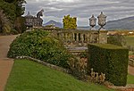 Terrasse de la volière dans les jardins du château de Powis