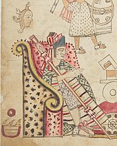 Tlatoani Axayacatl, Aztec emperor from 1469 to 1481, under whom the Kingdom of Calixtlahuaca was conquered and annexed by the Aztec empire. Axayacatl.jpg