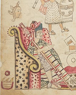 Axayácatl ábrázolása az Azcatitláni kódexben