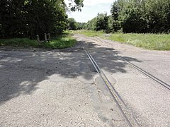 Bout de rails de l'ancien chemin de fer près de Badonviller.