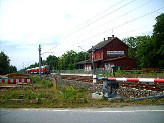 <span class="mw-page-title-main">Rückersdorf station</span> Railway station in Rückersdorf, Brandenburg, Germany