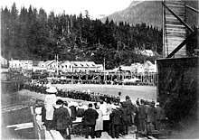 Undated photo of a baseball game in Ketchikan by John Nathan Cobb