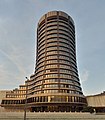 de:BIZ-Turm (BIS Tower) of the Bank for International Settlements, tower for the untouchables, Basel, Switzerland, 1977.