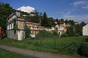 ehemaligen Möbelfabrik "Rhönmöbel", vorher Klein & Stiefel zwischen 1920 und 1979, denkmalgeschützte Fassade