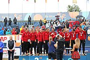 Deutsch: Beachhandball Europameisterschaften 2019 (Beach handball Euro); Tag 6: 7. Juli 2019 – Siegerehrungen English: Beach handball Euro; Day 6: 7 July 2019 – Medal ceremony