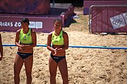 Deutsch: Beachhandball bei den Olympischen Jugendspielen 2018; Tag 4, 10. Oktober 2018; Mädchen, Vorrunde, Gruppe A - Ungarn-Chinese Taipei (Taiwan) 2:0 English: Beach handball at the 2018 Summer Youth Olympics at 10 October 2018 – Girls Preliminary Round Group A‎ – Hungary-Chinese Taipei 2:0