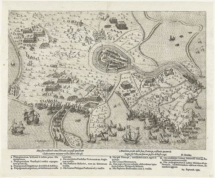 File:Beleg van Hulst (1591) door Maurits - Siege of Hulst by Prince Maurice (1591) by Pieter Bast.jpg