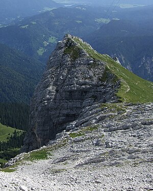 Bernadeinkopf from the southwest from the Oberkar