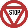 Ostdeutsche Stoppschild-Version, hergestellt von 1956 bis 1978/1979