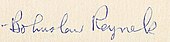 signature de Bohuslav Reynek