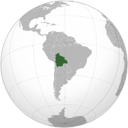 Localização da Bolívia