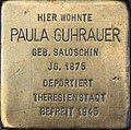 Braunschweig Hennebergstrasse 7 Stolperstein Paula Guhrauer