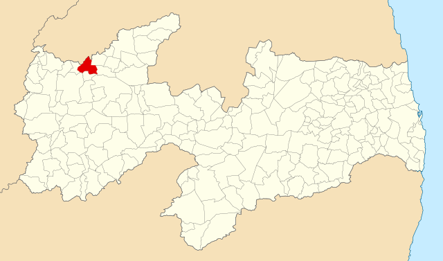 Localização de Santa Cruz na Paraíba