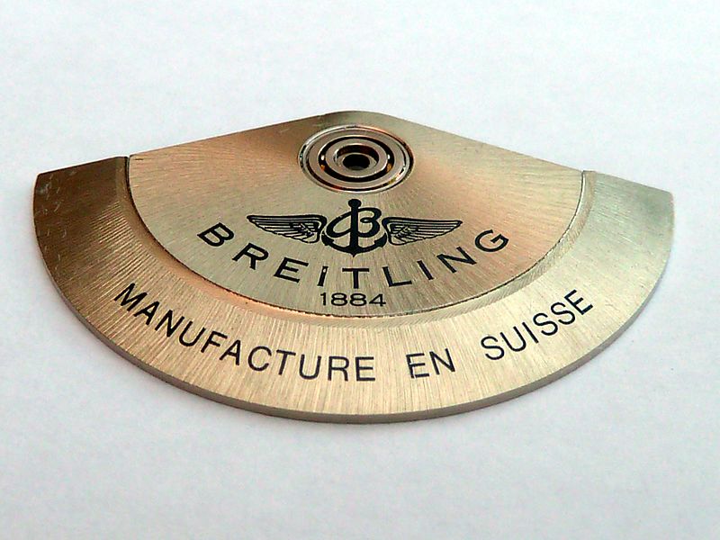 Masse oscillante Breitling pour un mouvement Valjoux 7750