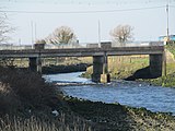 Modern bridge over the river Fergus in Clarecastle