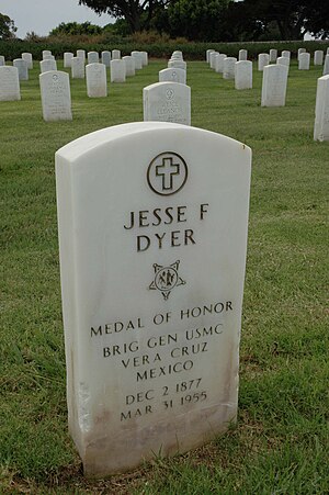 Brig. Gen. Jesse Farley Dyer U.S. Marines gravestone.jpg