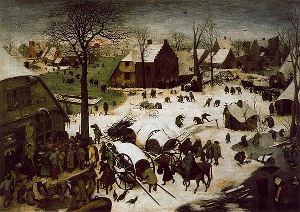 Pieter Bruegel the Elder, The Census at Bethlehem (1566), oil on wood panel, Royal Museums of Fine Arts of Belgium