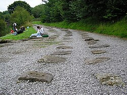 Sleeper blocks at Bugsworth Basin Bugsworth 058063.jpg