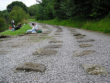 Sleeper blocks at Bugsworth Basin Bugsworth 058063.jpg