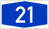 Bundesautobahn 21 number.svg