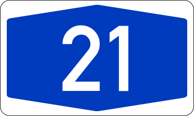 File:Bundesautobahn 21 number.svg