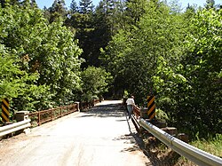 Brücke über Los Gatos Creek, Wrights Station Road, Mai 2008