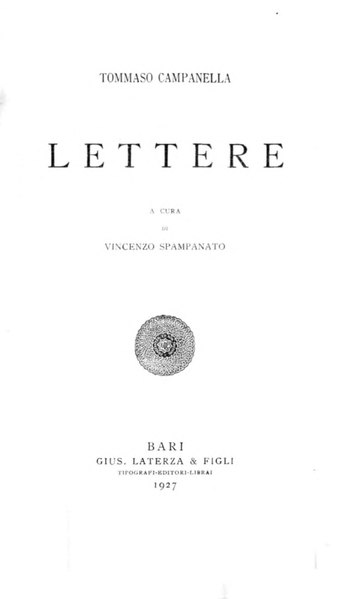 File:Campanella, Tommaso – Lettere, 1927 – BEIC 1776819.djvu