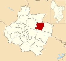 Location of Chaddesden ward Chaddesden ward in Derby 1979.svg