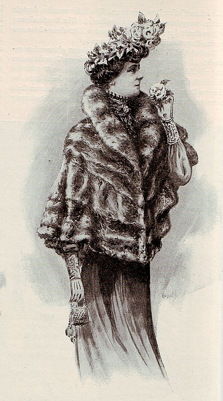 Pélerine en chinchilla, 1899