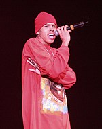 Chris Brown achieved five number-one singles this decade: "Run It!", "Kiss Kiss", "With You", "No Air" and "Forever". ChrisBrown.jpg