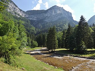 Der Guiers Vif etwa einen Kilometer unterhalb seiner Quelle