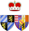 Coat of arms of Princess Elisabeth of Lorraine as Electress of Bavaria.png