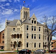 Comal County Courthouse at New Braunfels, designed by famed architect J. Riely Gordon in Romanesque style